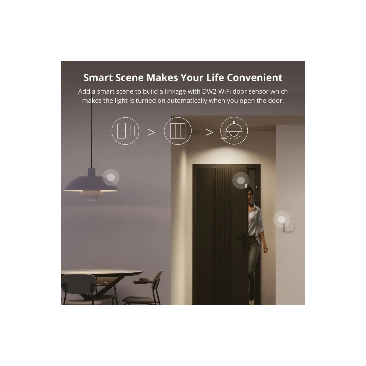 SONOFF SwitchMan Inteligentný Nástenný Vypínač M5 Matter, 2-tlačidlo, 80 mm (EU typ)