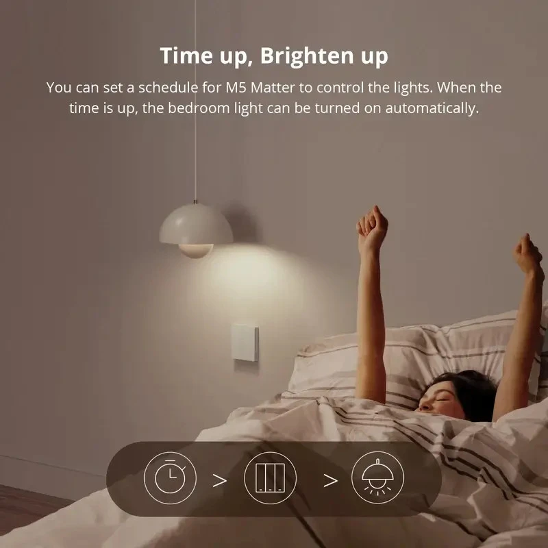 SONOFF SwitchMan Inteligentný Nástenný Vypínač M5 Matter, 2-tlačidlo, 86 mm (EU typ)