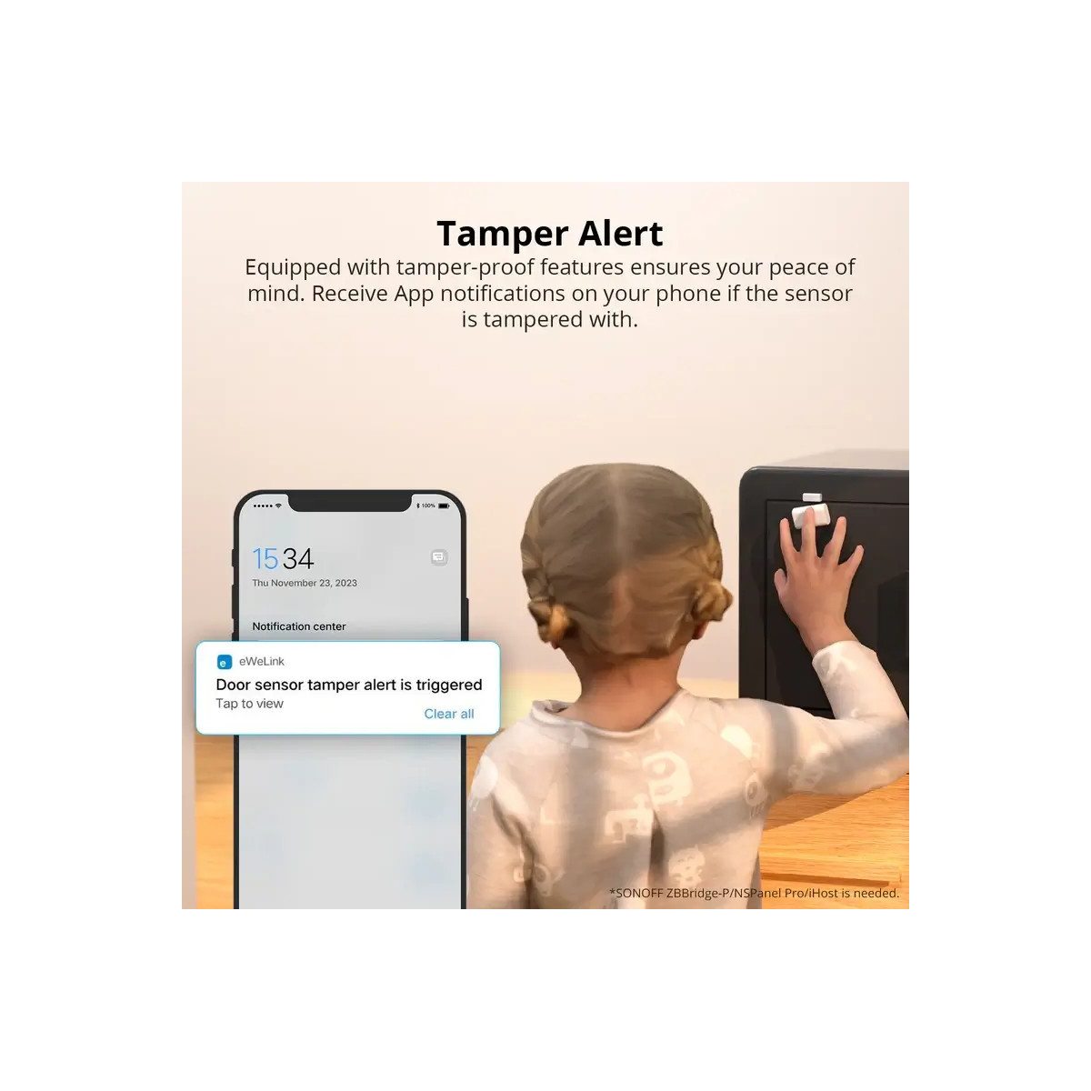 SONOFF SNZB-04P Zigbee senzor dverí a okien