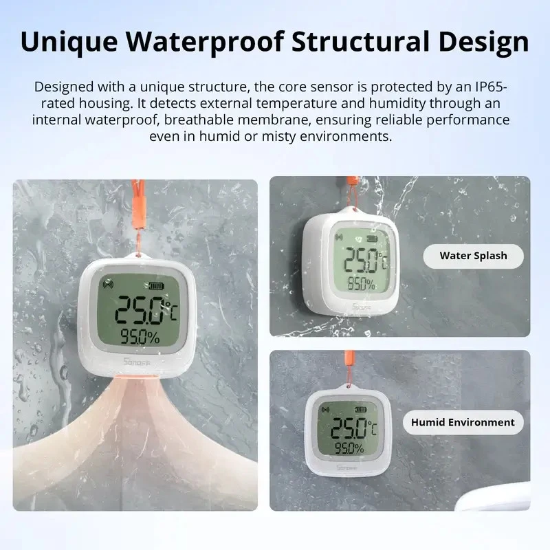 SONOFF SNZB-02WD IP65 Zigbee LCD inteligentný snímač teploty a vlhkosti