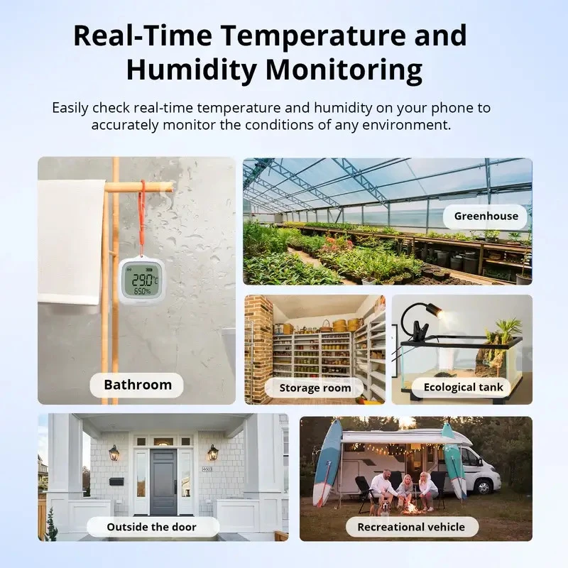 SONOFF SNZB-02WD IP65 Zigbee LCD inteligentný snímač teploty a vlhkosti