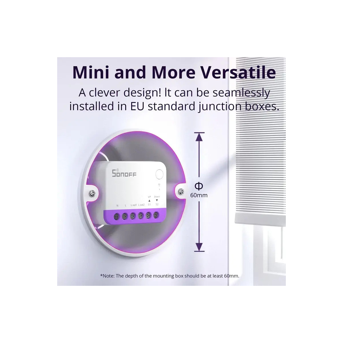 SONOFF MINI-RBS Wi-Fi inteligentný ovládač roliet