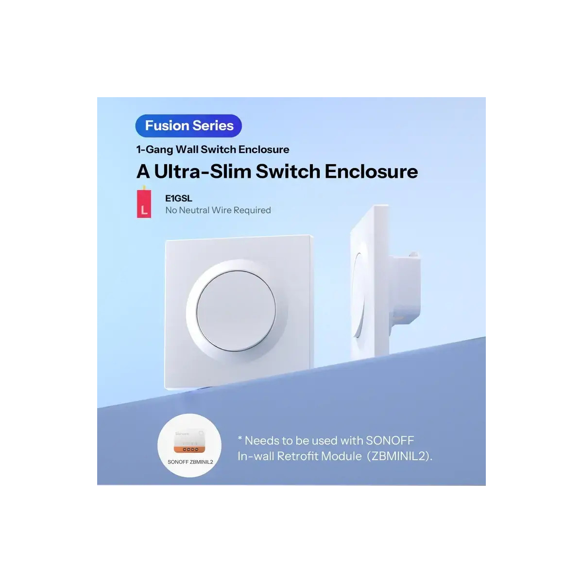 SONOFF E1GSL montážny kryt nástenného vypínača pre ZBMINIL2