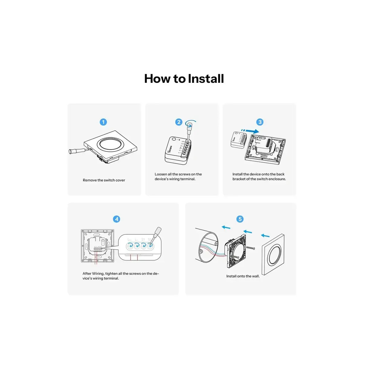 SONOFF E1GSL montážny kryt nástenného vypínača pre ZBMINIL2