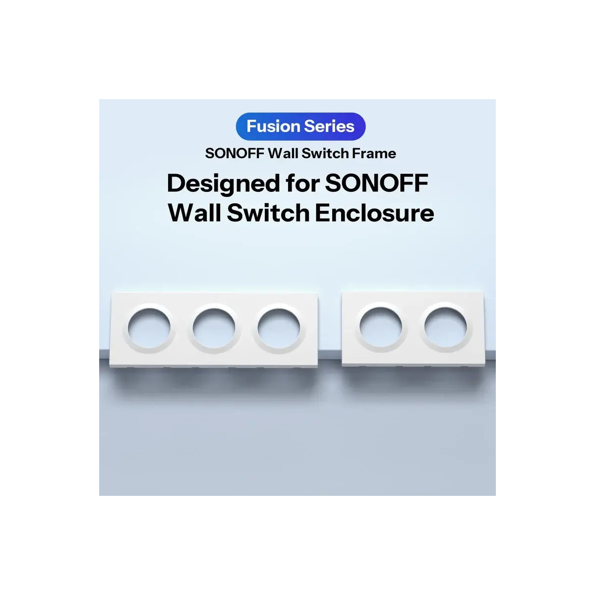 SONOFF EF2G Wall Switch Frame, 2-Gang for ERBS, E1GS and E1GSL switches