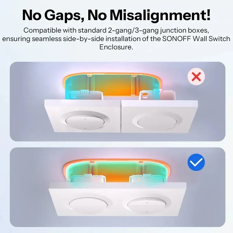 SONOFF EF2G Wall Switch Frame, 2-Gang for ERBS, E1GS and E1GSL switches