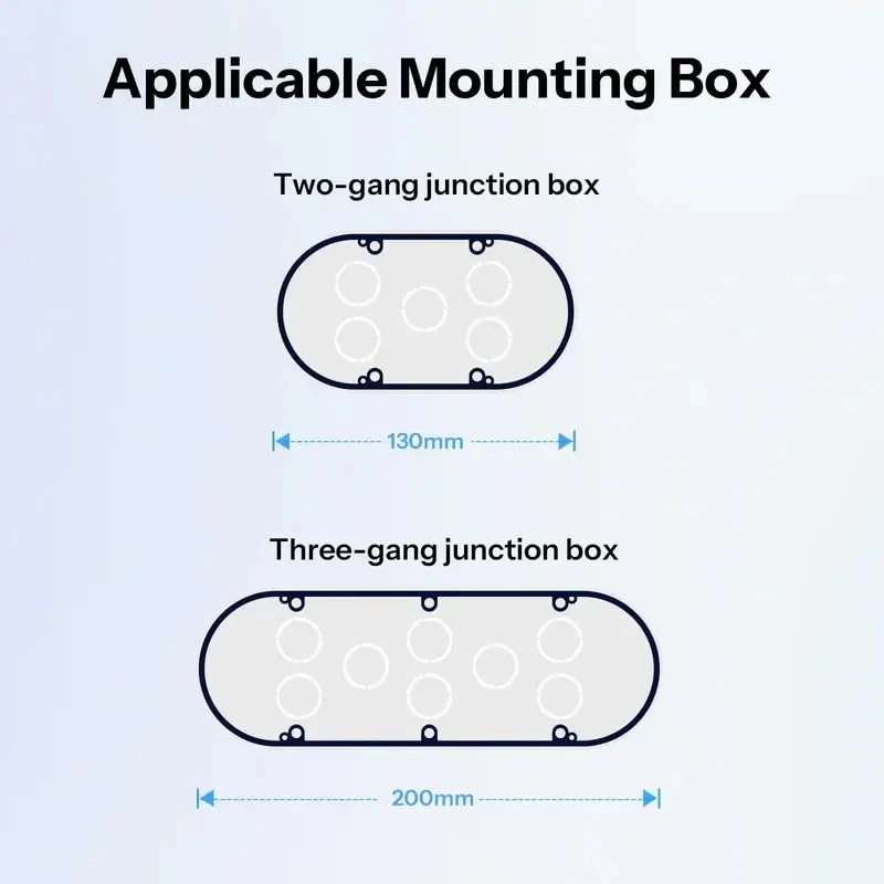 SONOFF EF2G Wall Switch Frame, 2-Gang for ERBS, E1GS and E1GSL switches