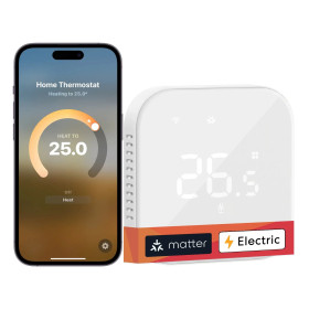 Meross Matter Smart Wi-Fi Termostat pre Elektrické Podlahové Kúrenie, MTS215MA (EU verzia)