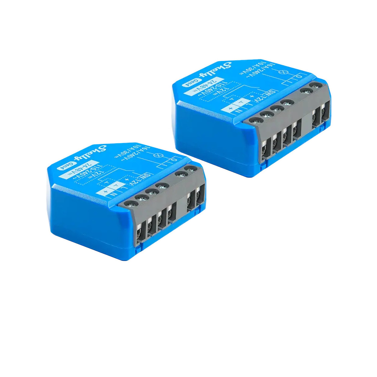 Shelly 1 Gen4 2ks balenie - spínací modul 1x 16A (WiFi, Bluetooth, Zigbee, Matter)