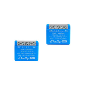 Shelly 1 Mini Gen4 2ks balenie - spínací modul 1x 8A (WiFi, Bluetooth, Zigbee, Matter)