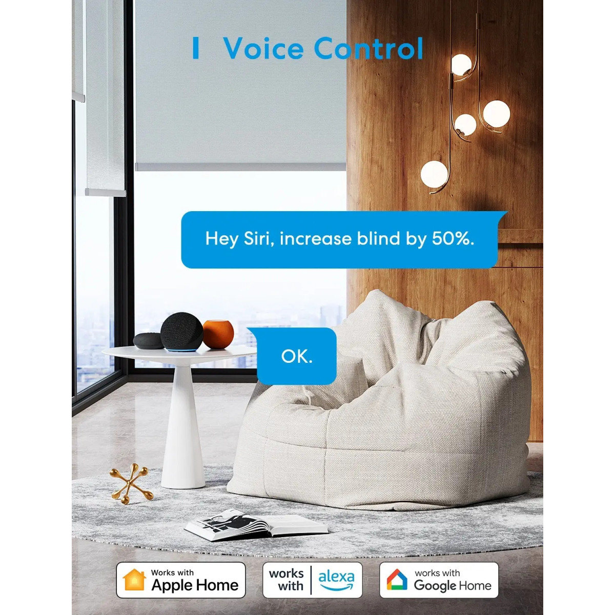 Meross Matter Smart Wi-Fi Žalúziový Vypínač, MRS100MA (EU verzia)