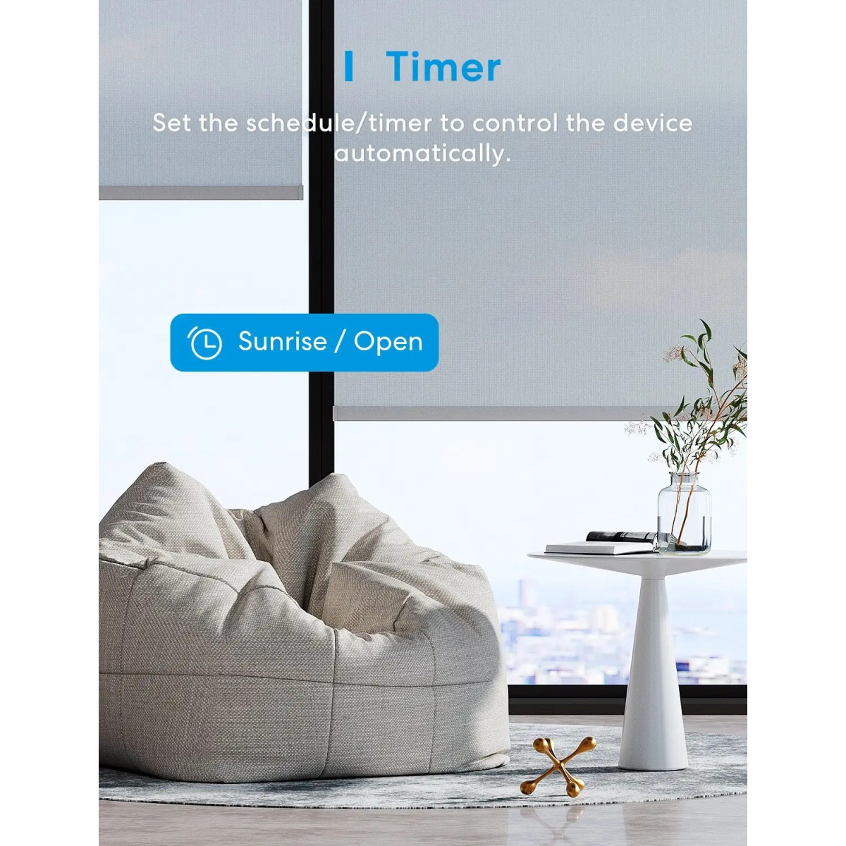 Meross Matter Smart Wi-Fi Žaluziový Vypínač, MRS100MA (EU verze)