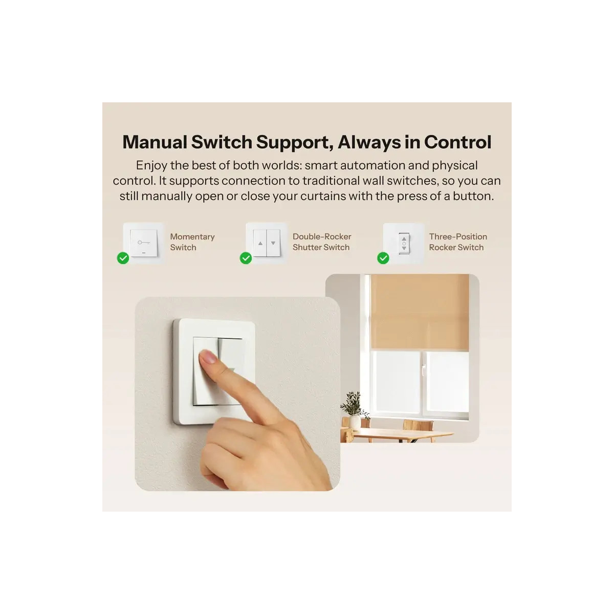 SONOFF MINI-ZBRBS Zigbee inteligentný ovládač roliet