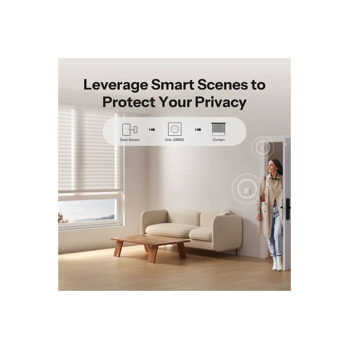 SONOFF MINI-ZBRBS-E, série Fusion Orb-ZBRBS, Zigbee chytrý nástěnný spínač rolet/žaluzií