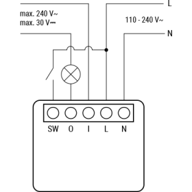 Shelly 1 Mini Gen4 - spínací modul 1x 8A (WiFi, Bluetooth, Zigbee, Matter)