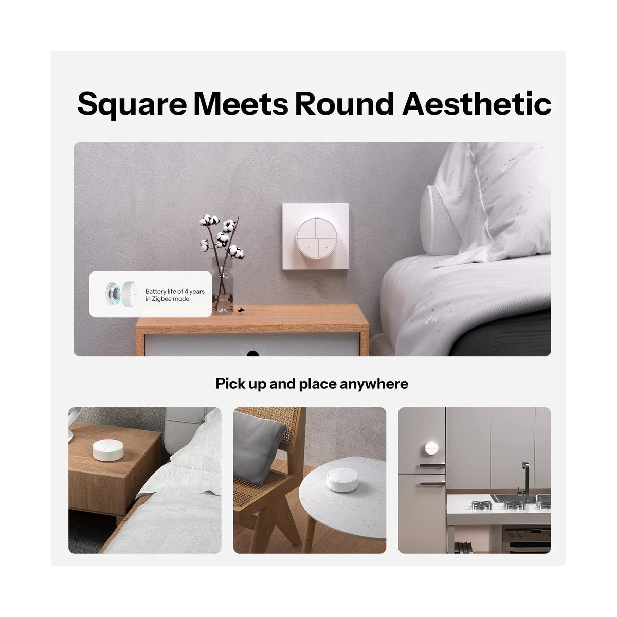 SONOFF SNZB-01M Orb 4in1 Zigbee Bezdrôtové tlačidlo