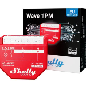 Shelly Wave 1PM - spínací modul s meraním spotreby 1x 16A (Z-Wave)