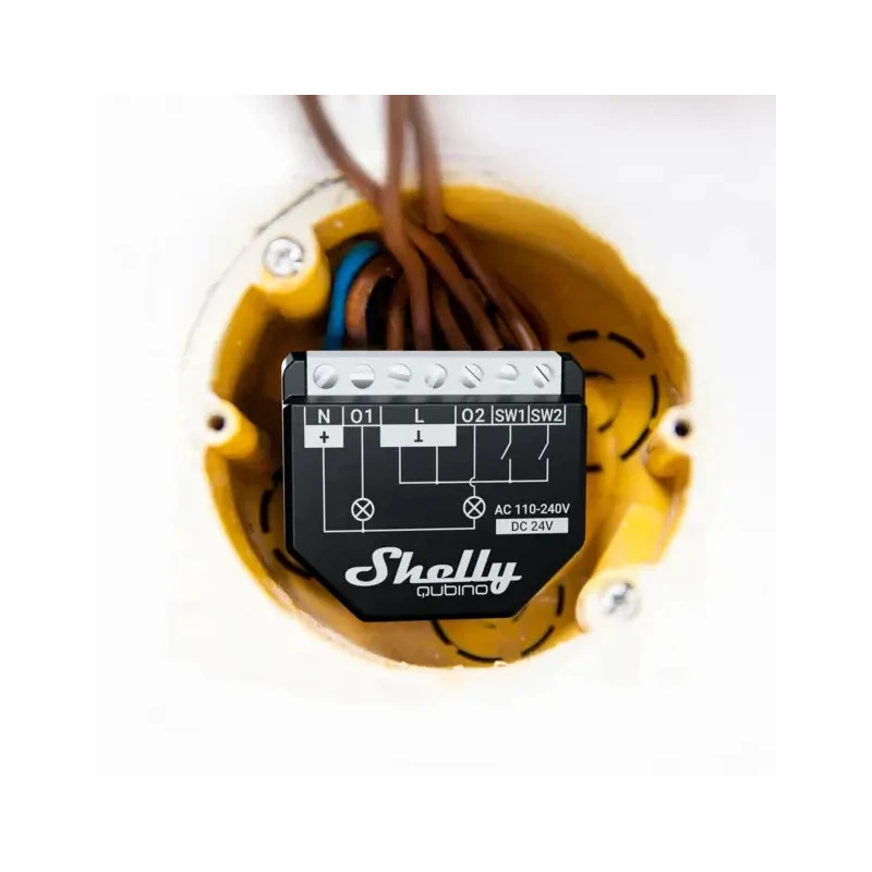 Shelly Wave 2PM - spínací modul s meraním spotreby 2x 10A (Z-Wave)