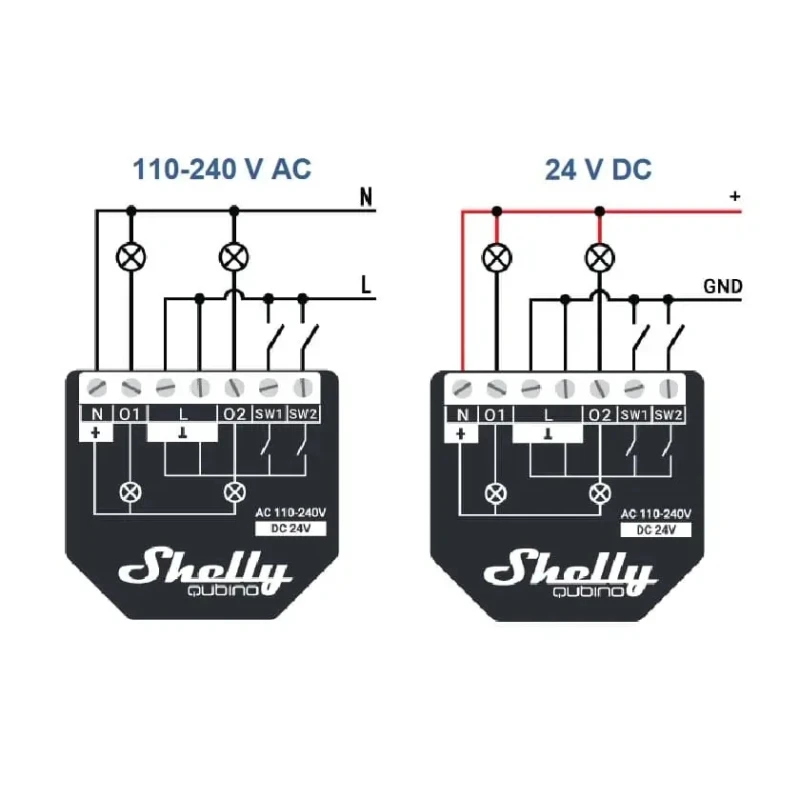 Shelly Wave 2PM - spínací modul s meraním spotreby 2x 10A (Z-Wave)