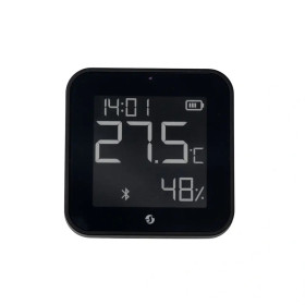 Shelly Blu H&T Display ZB Black - senzor teploty a vlhkosti (Bluetooth, Zigbee), Čierna