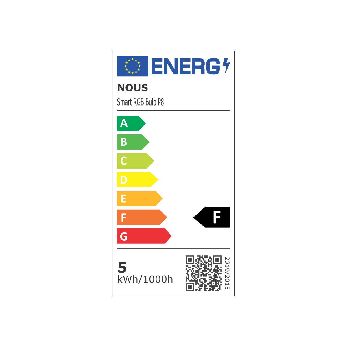 NOUS P8 energy label