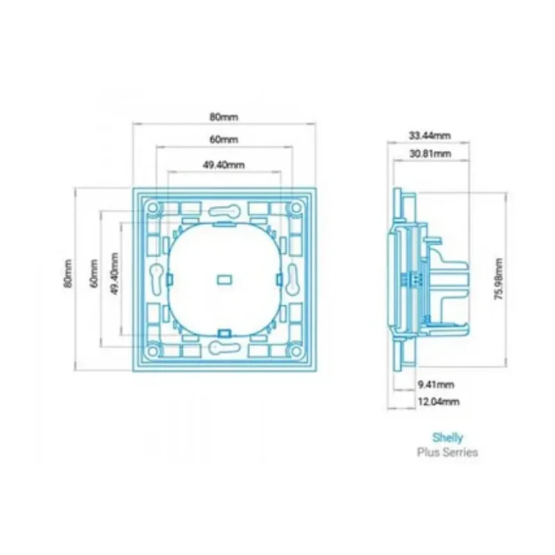 Shelly Wall Switch 4 - čierny - Shelly Wall Switch 4 – 4 tlačidlový...