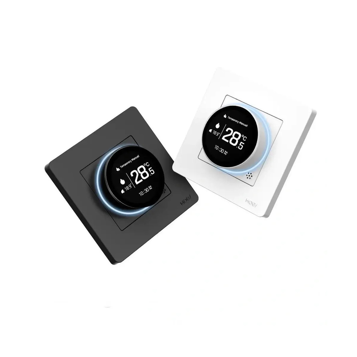 MOES ZigBee Star Ring inteligentný termostat, GC verzia pre bojler/kotol, biely