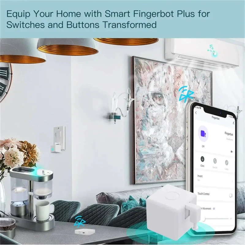 MOES Smart Fingerbot Plus, bezdrôtový dotykový spínač tlačidla ON/OFF, ZigBee