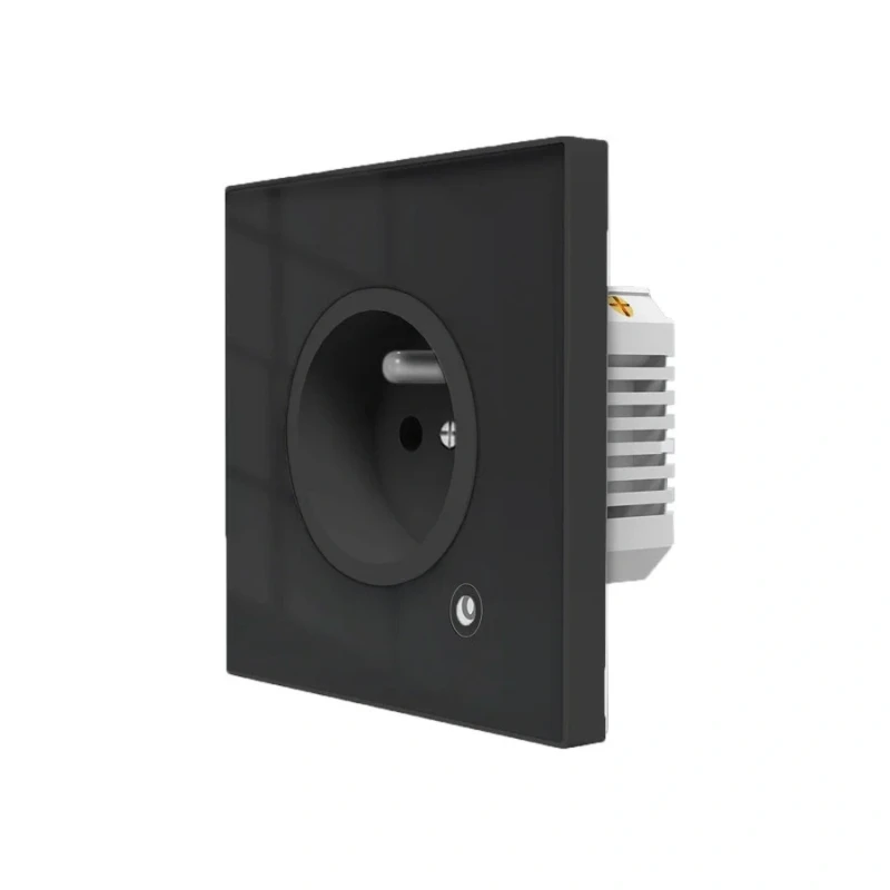 MOES ZigBee inteligentná zásuvka, meranie spotreby, typ E, Čierna