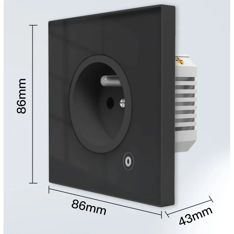 MOES ZigBee inteligentná zásuvka, meranie spotreby, typ E, Čierna