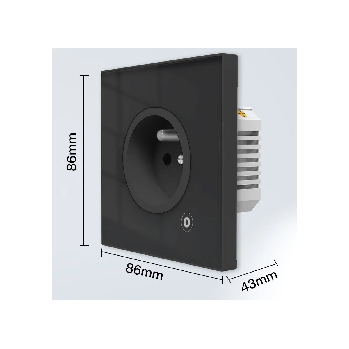 MOES ZigBee inteligentná zásuvka, meranie spotreby, typ E, Čierna