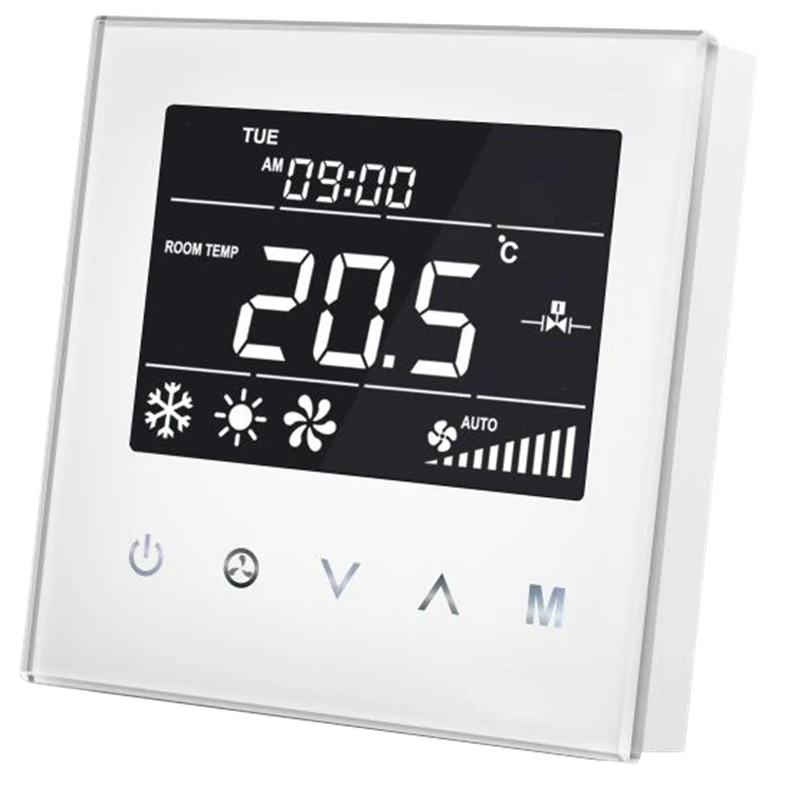 MCO Home Fan Coil Thermostat - 4 Pipe White