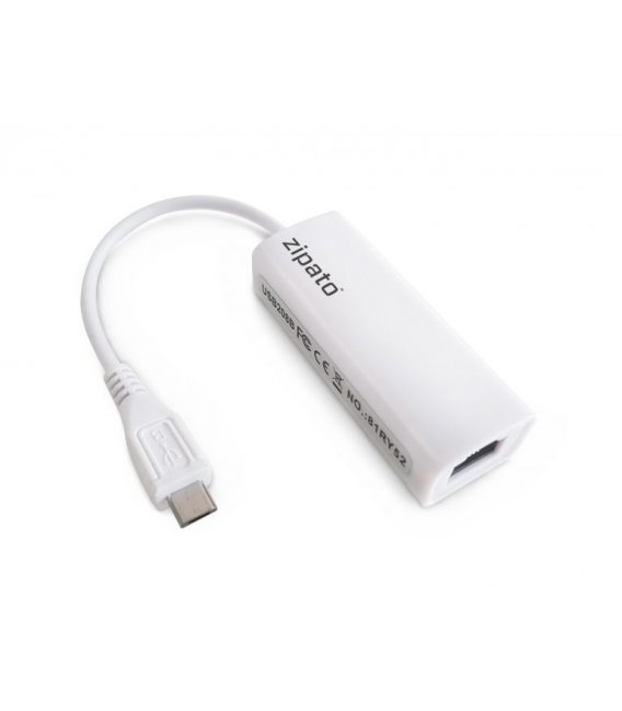 ZipaTile - redukcia Mikro USB na Ethernet