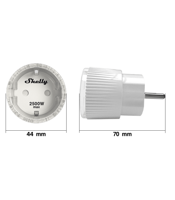 Shelly Plug S - smart wallplug with power metering (WiFi)