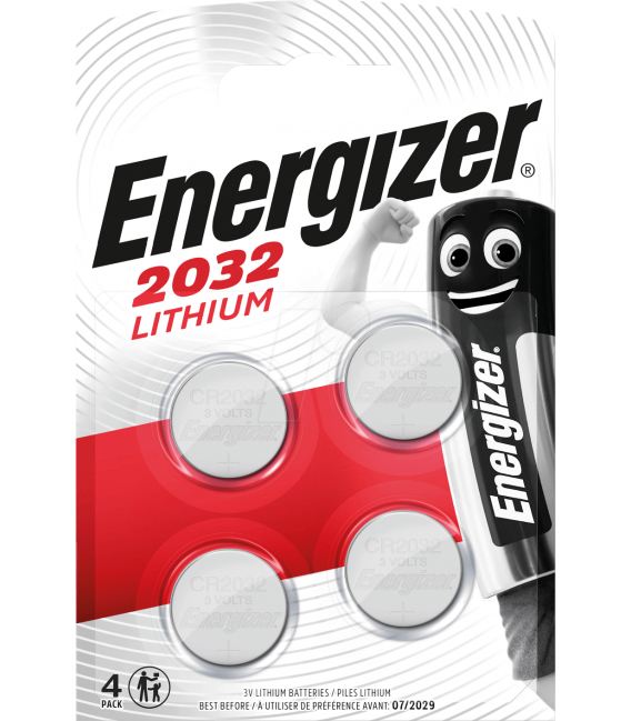 Lithium battery Energizer CR2032 3V, 4 pcs