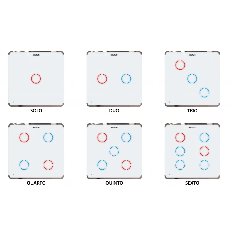 HELTUN Touch Panel Switch Solo (HE-TPS01-MKK), Z-Wave wall switch 1 button, Black