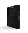 HELTUN Touch Panel Switch Quinto (HE-TPS05-MKK), Z-Wave wall switch 5 buttons, Black