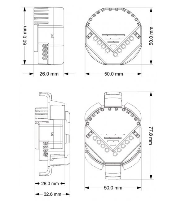 HELTUN Micro Module Adapter (HE-MMA01), DIN rail holder for relay modules HELTUN