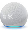 Amazon Echo Dot 4th generation with clock Glacier White