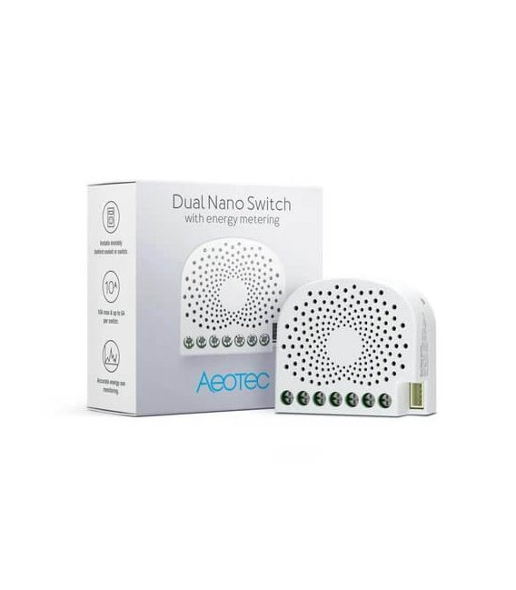 AEOTEC Dual Nano Switch with Energy-Use Metering (ZW132-C)