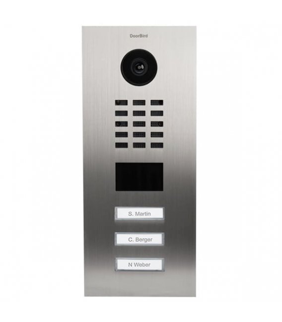 DoorBird D2103V, Flush-mounting, Stainless steel V2A, Brushed (3 buttons)