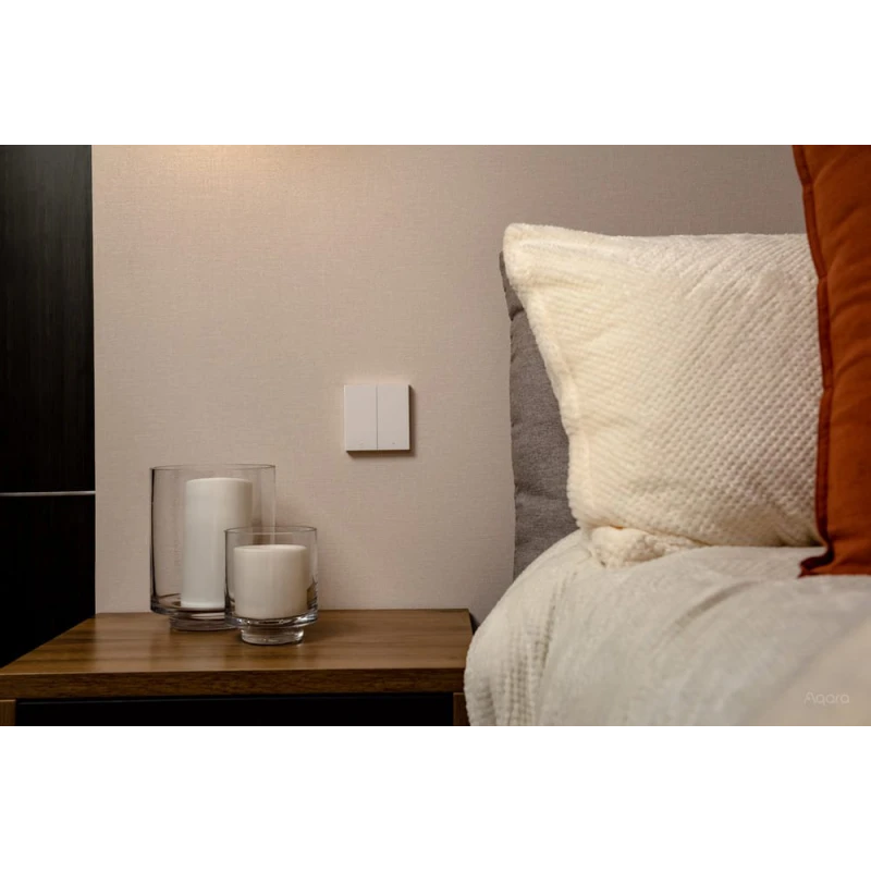 AQARA Smart Wall Switch H1 EU (With Neutral, Double Rocker) (WS-EUK04) - Zigbee wallswitch with double relay