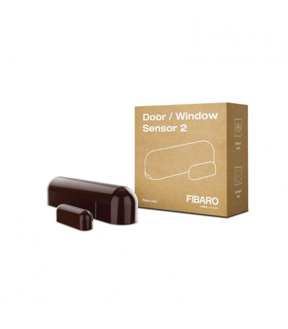 Dveřní nebo okenní senzor - FIBARO Door / Window Sensor 2 (FGDW-002-7 ZW5) - Tmavě hnědý