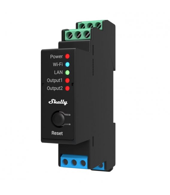 Shelly Pro 2PM - relay switch with power metering 2x 16A (LAN, WiFi, Bluetooth)