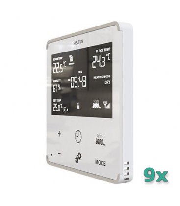 HELTUN Heating Thermostat (HE-HT01-WWM), EKO Balení - 9 ks