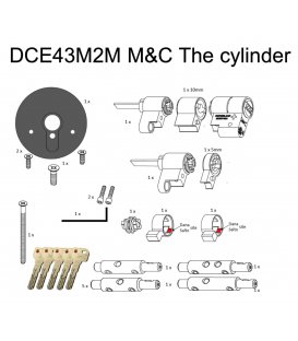 M&C Modular cylinder for Danalock V3, inside lenght 20mm