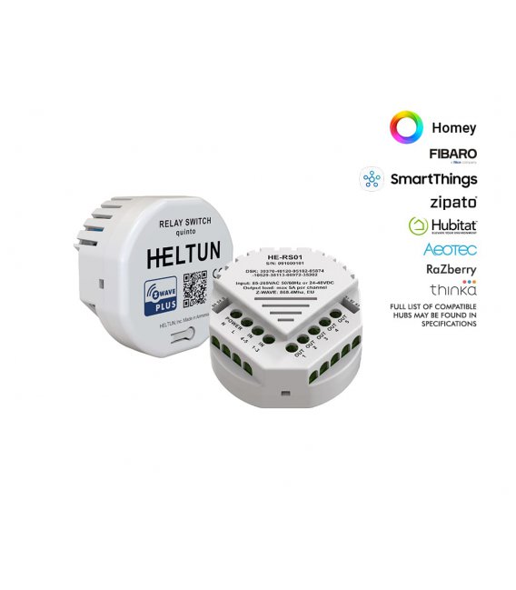 HELTUN Relay Switch Quinto (HE-RS01), Z-Wave relay module 5x5A