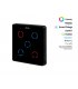 HELTUN Touch Panel Switch Quinto (HE-TPS05-SK), Z-Wave wall switch 5 buttons, Black glass Silver Frame