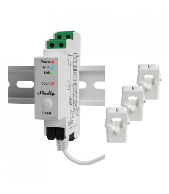 Shelly Pro 3EM + 3x 120A clamps - power measurement (WiFi)