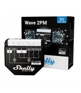 Shelly Qubino Wave 2PM - spínací modul s měřením spotřeby 2x 10A (Z-Wave)